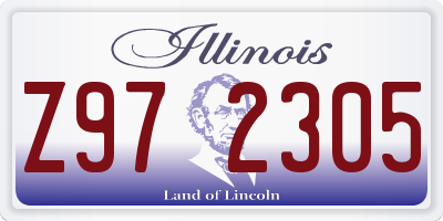 IL license plate Z972305