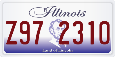 IL license plate Z972310