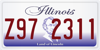 IL license plate Z972311