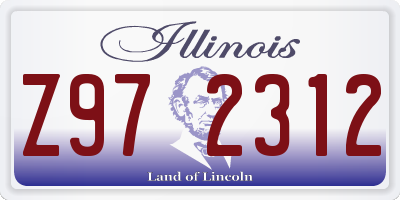 IL license plate Z972312