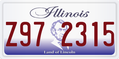 IL license plate Z972315