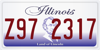 IL license plate Z972317
