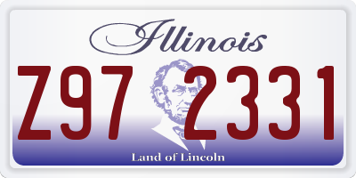 IL license plate Z972331