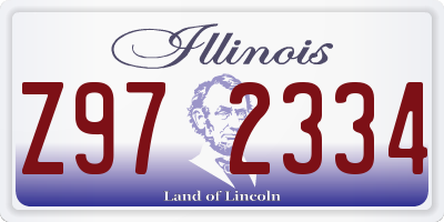 IL license plate Z972334