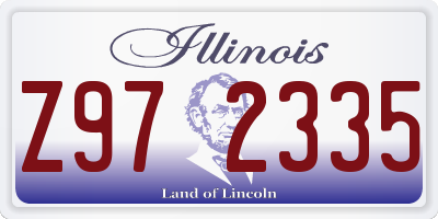 IL license plate Z972335