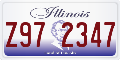 IL license plate Z972347