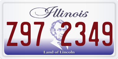 IL license plate Z972349