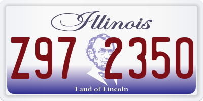 IL license plate Z972350