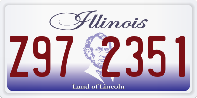 IL license plate Z972351