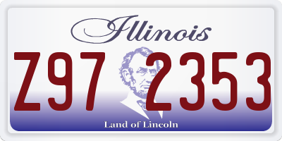 IL license plate Z972353