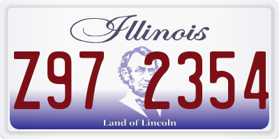 IL license plate Z972354