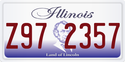 IL license plate Z972357