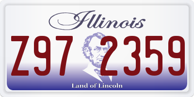 IL license plate Z972359