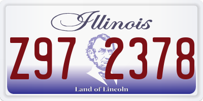 IL license plate Z972378