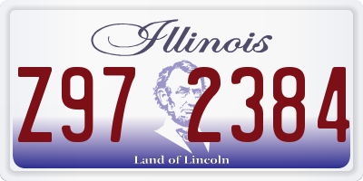 IL license plate Z972384