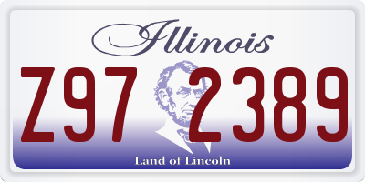 IL license plate Z972389