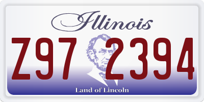 IL license plate Z972394