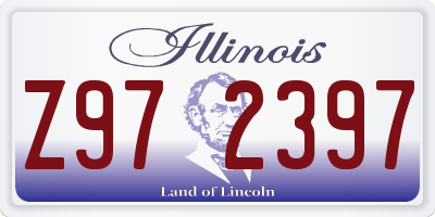 IL license plate Z972397