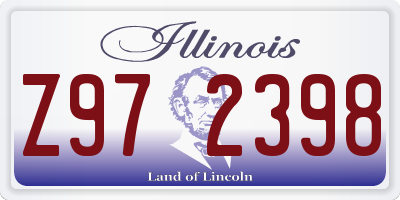 IL license plate Z972398