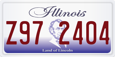 IL license plate Z972404