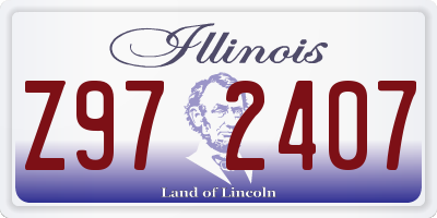 IL license plate Z972407