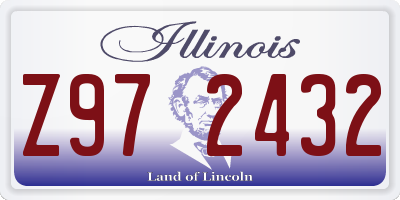 IL license plate Z972432