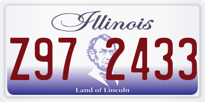IL license plate Z972433
