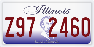 IL license plate Z972460