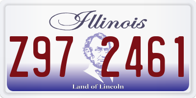 IL license plate Z972461