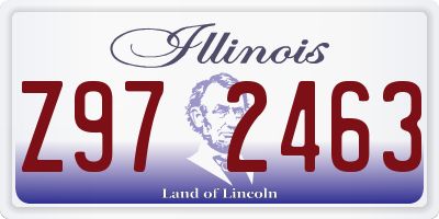 IL license plate Z972463