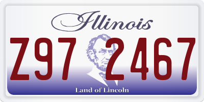 IL license plate Z972467