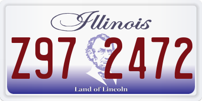 IL license plate Z972472