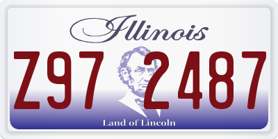 IL license plate Z972487