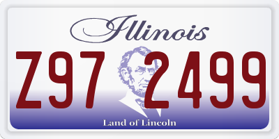 IL license plate Z972499
