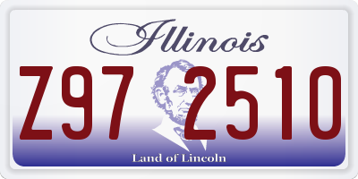 IL license plate Z972510