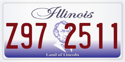 IL license plate Z972511