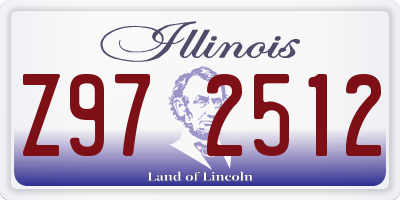 IL license plate Z972512