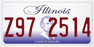 IL license plate Z972514