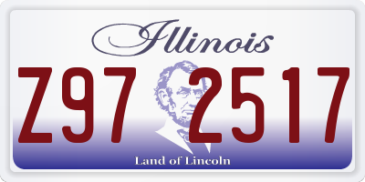 IL license plate Z972517