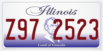IL license plate Z972523