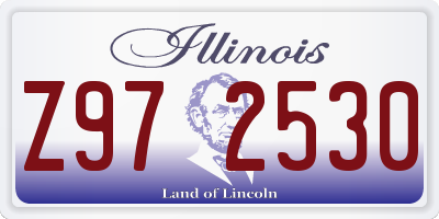 IL license plate Z972530