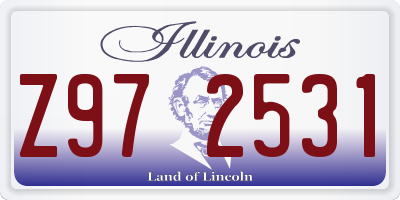 IL license plate Z972531