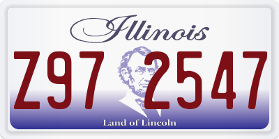 IL license plate Z972547