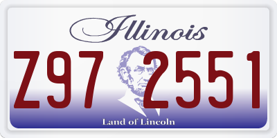 IL license plate Z972551