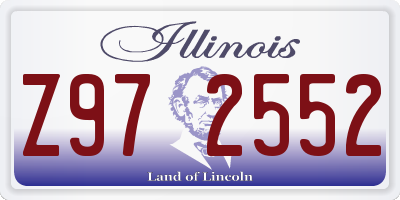 IL license plate Z972552
