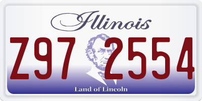 IL license plate Z972554