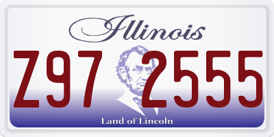 IL license plate Z972555
