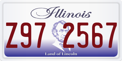 IL license plate Z972567