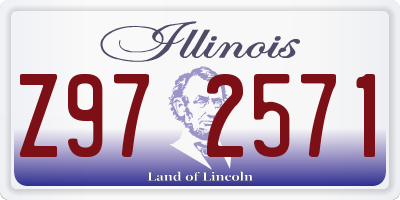 IL license plate Z972571