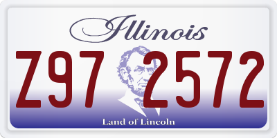 IL license plate Z972572